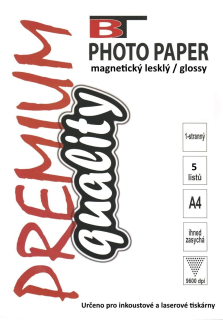 Magnetický fotopapír - lesklý, A4, 5 listů